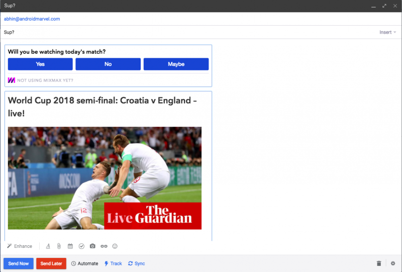 Mixmax lets you write interactive emails