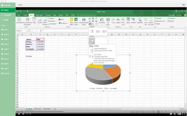 Microsoft Excel is available with Office 365 package that starts from $69.99
